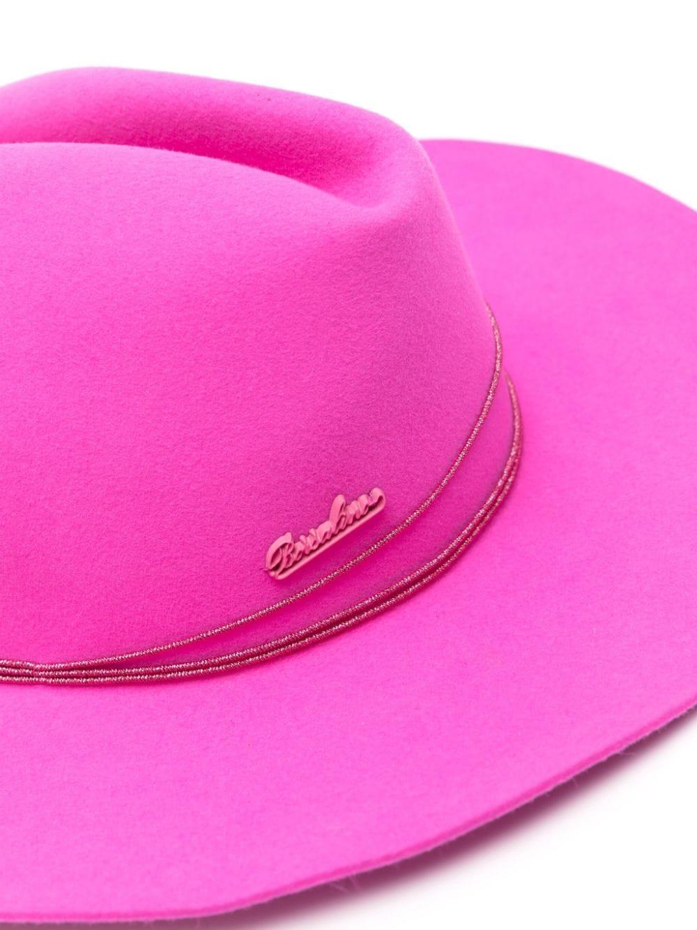 Borsalino felted fedora hat - Pink