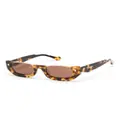 Nanushka Zorea rectangle-frame sunglasses - Brown