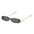Nanushka Chic oval-frame sunglasses - Brown