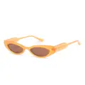 Nanushka Azalea oval-frame sunglasses - Orange