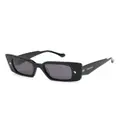 Nanushka Carmel rectangle-frame sunglasses - Black