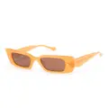 Nanushka Carmel rectangle-frame sunglasses - Orange