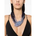 Emporio Armani beaded multi-chain necklace - Blue