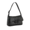 Emporio Armani logo-plaque leather shoulder bag - Black
