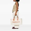 Gucci logo-print tote bag - Neutrals