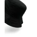 Acne Studios Face-embroidered cotton bucket hat - Black
