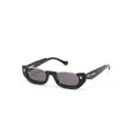 Nanushka Zorea rectangle-frame sunglasses - Black