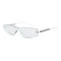 Givenchy 4G-logo detail rectangle sunglasses - Silver