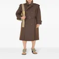 Burberry double-breasted cotton trench coat - Brown