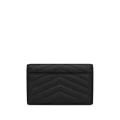 Saint Laurent logo-plaque quilted wallet - Black