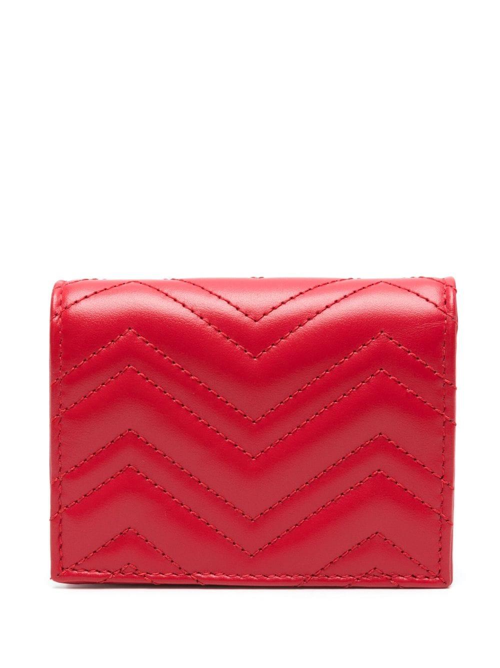 Gucci GG Marmont leather wallet - Red