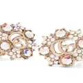 Gucci Double G Flowers crystal earrings - Gold