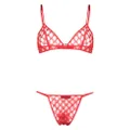 Gucci GG semi-sheer lingerie set - Red