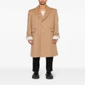 Gucci single-breasted brushed coat - Brown