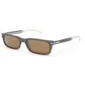 BOSS ombré-effect square-frame sunglasses - Grey
