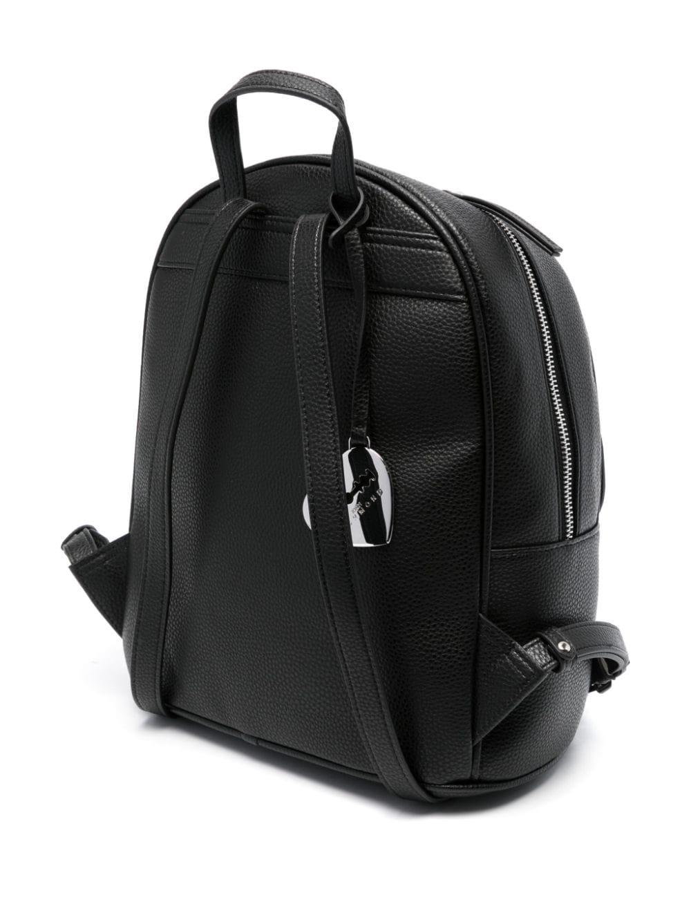 John Richmond logo-lettering backpack - Black