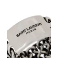 Saint Laurent engraved chain-detail ring - Silver