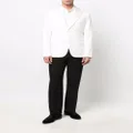 Giorgio Armani single-breasted linen blazer - White