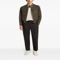 TOM FORD leather-trim panelled jacket - Brown