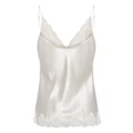 Carine Gilson lace-trim silk camisole - White