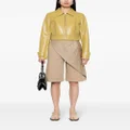 LOEWE overlapping faille pleated shorts - Neutrals