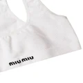 Miu Miu seamless cotton sports bra - White