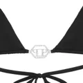 Philipp Plein logo-plaque triangle bikini set - Black