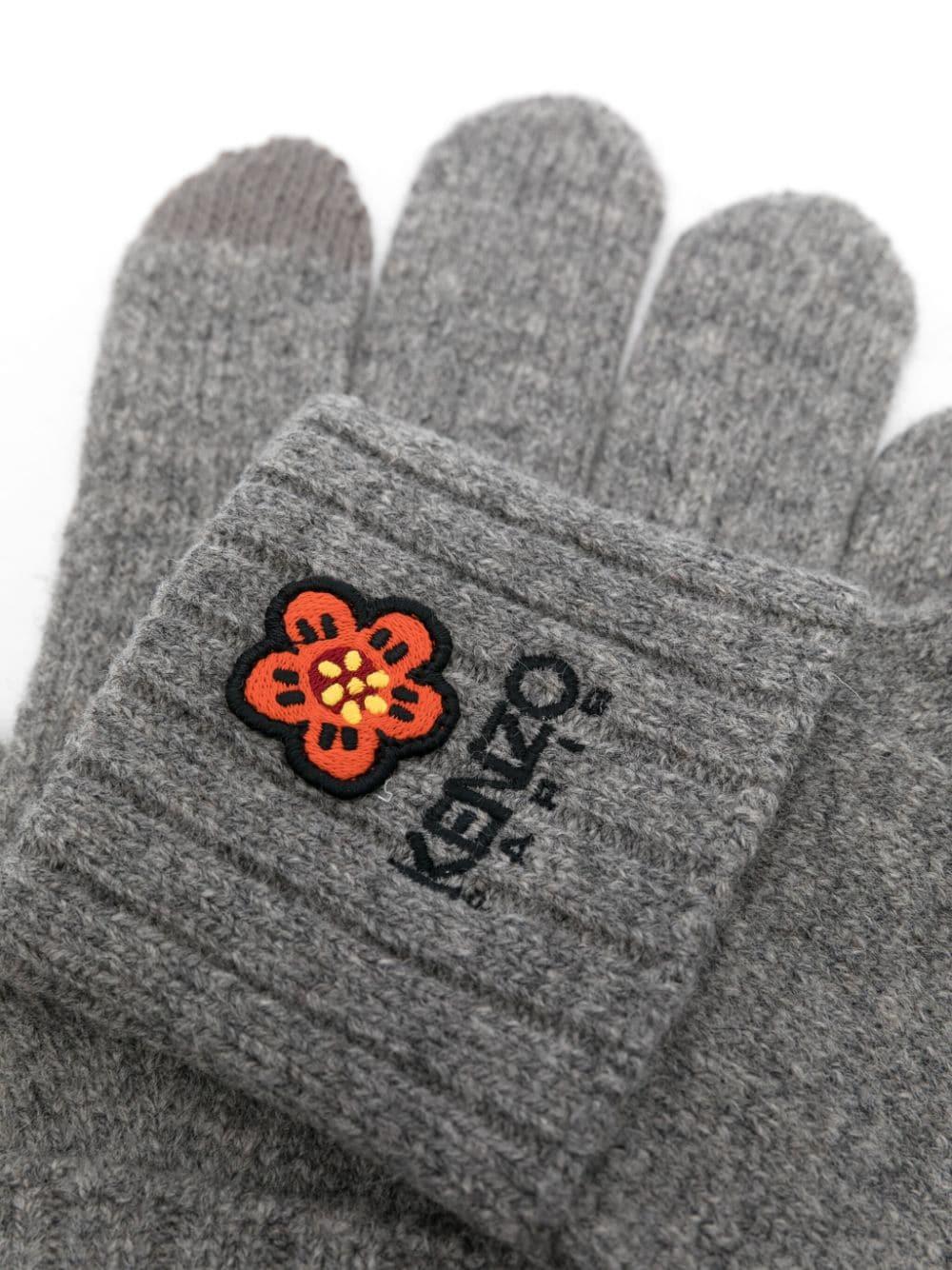 Kenzo Boke Flower wool gloves - Grey