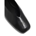 The Row leather ballerina shoes - Black