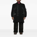 sacai panelled military coat - Black