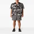 sacai floral-print straight-leg shorts - Black