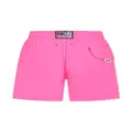 MC2 Saint Barth Kids logo-appliqué drawstring swim shorts - Pink