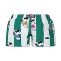 MC2 Saint Barth Kids Snoopy-print striped swim shorts - Green
