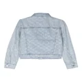 Karl Lagerfeld rhinestones-monogram denim jacket - Blue