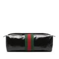 Gucci GG Crystal-canvas leather wash bag - Black