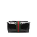 Gucci GG Crystal-canvas leather wash bag - Black