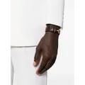 TOM FORD T-fastening leather bracelet - Gold