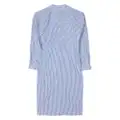 Veronica Beard Wright striped cotton wrap dress - Blue