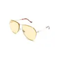 ETRO Luxury Metal pilot-frame sunglasses - Brown