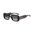 ETRO paisley-print oversize-frame sunglasses - Grey