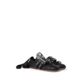 Miu Miu buckled leather ballerina shoes - Black