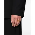 Balenciaga logo-engraved chunky-band ring - Gold