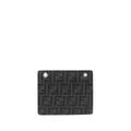 FENDI logo-print zip wallet - Black