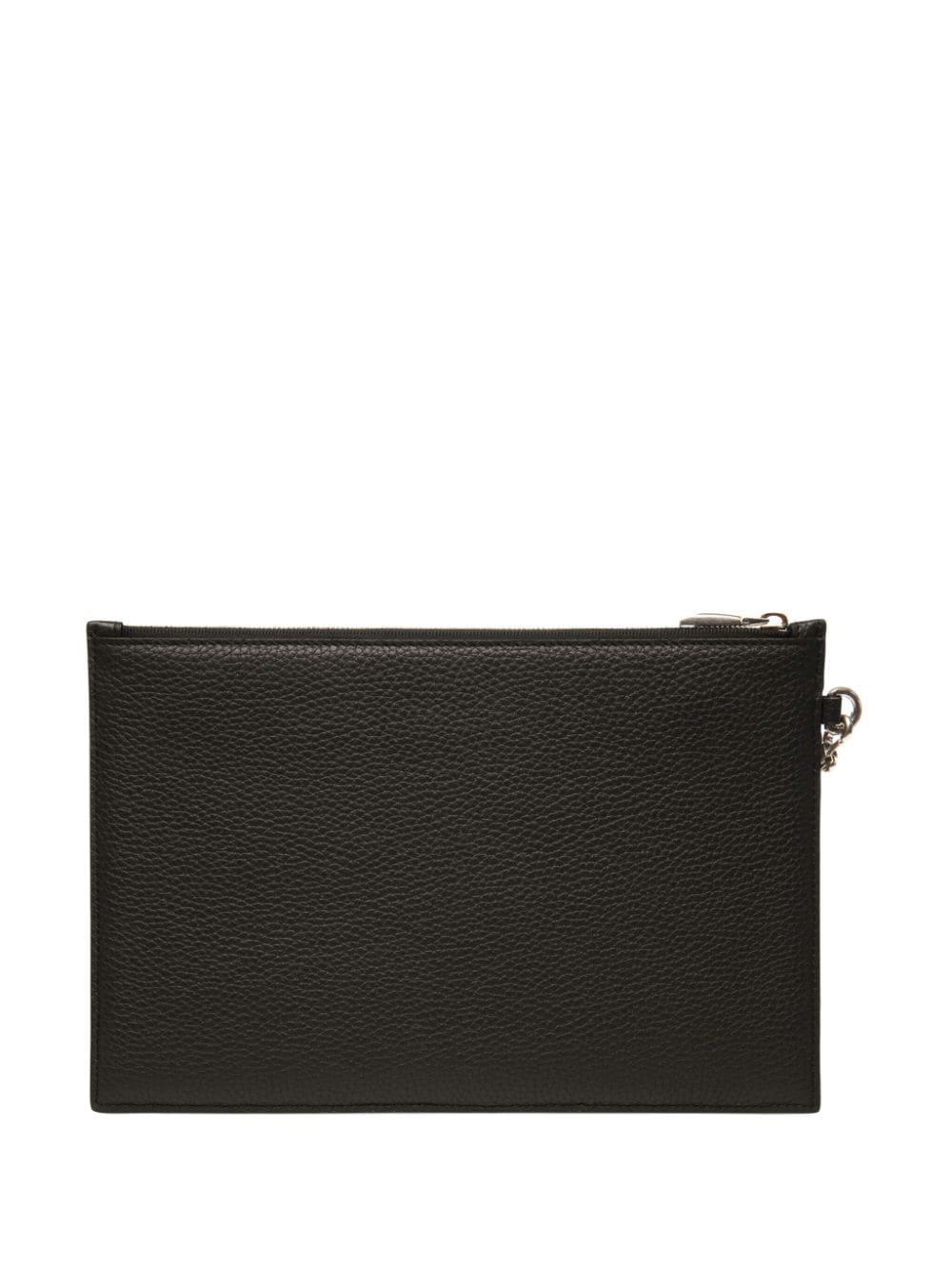 Bally Ribbon zipped leather envelope wallet - Black