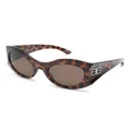 Balenciaga Eyewear Hourglass round-frame sunglasses - Brown