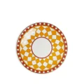 La DoubleJ geometric-print porcelain side plates (set of two) - Orange