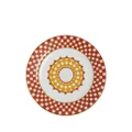 La DoubleJ geometric-print porcelain dessert plate (set of two) - Orange