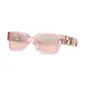 Versace Eyewear Greca-plaque oversized-frame sunglasses - Pink
