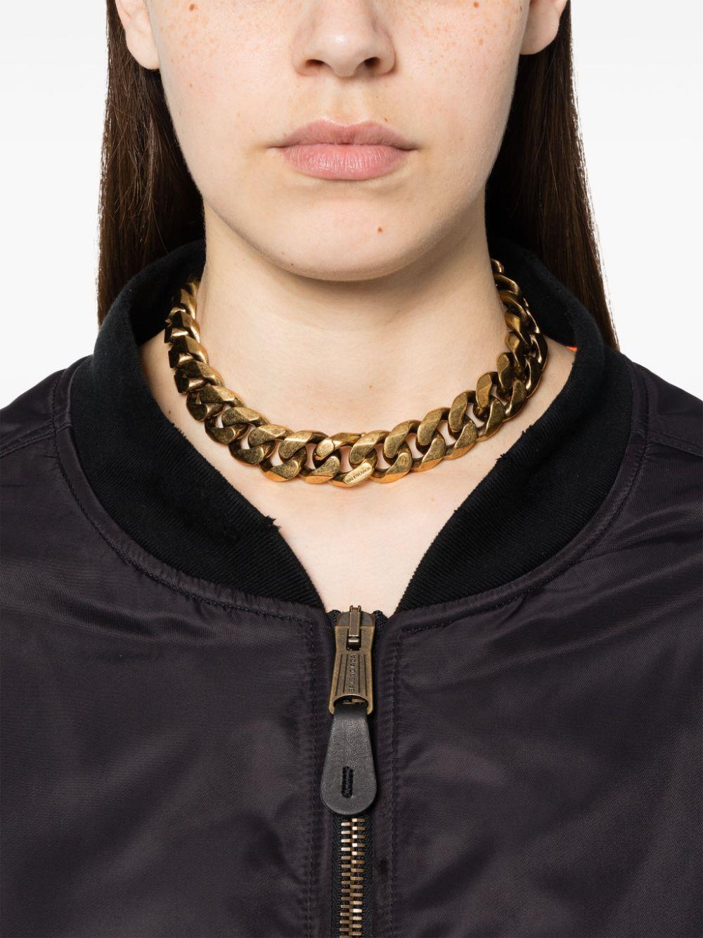 Balenciaga antique-effect chain necklace - Gold