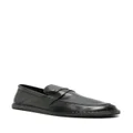 The Row Cary leather penny loafers - Black